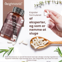 Glucomannan Complex | 180 kapsler | 30-dages udrensning med kostfibre