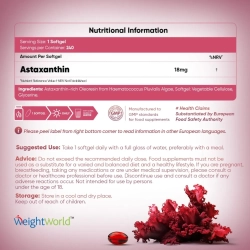 Astaxanthin | 18 mg | 240 softgels
