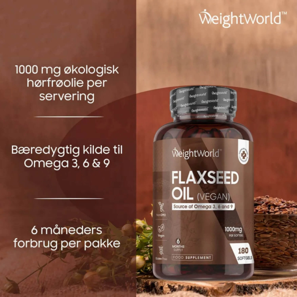 Hrfrolie Kapsler | 180 stk | Omega-fedtsyrer til hjerne og hjerte