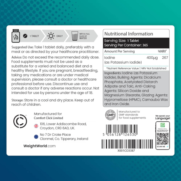 Jodtabletter | 365 stk | 400 &mu;g