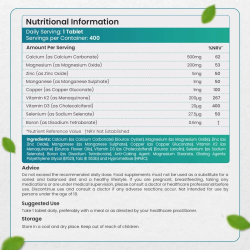 Calcium, Magnesium, Zink og D3-Vitamin l 400 stk tabletter