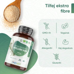 kologiske Loppefrskaller | Kapsler 3 x 180 stk | Kostfibre til fordjelsen