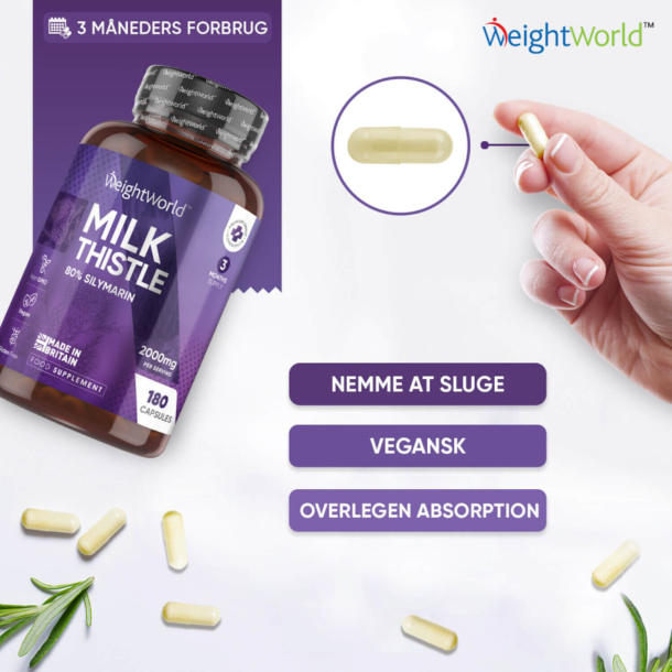 Marietidsel | 180 kapsler | Kosttilskud til leveren