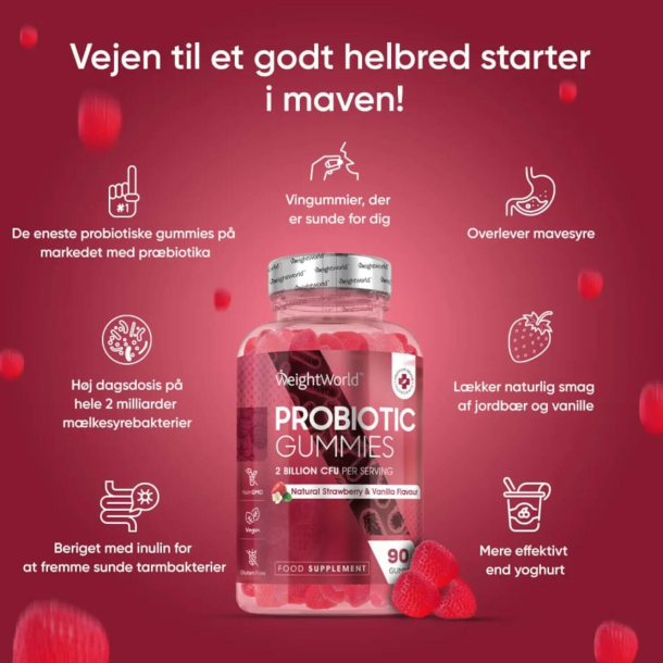 Probiotika Gummies | 3 x 90 stk | 2 milliarder mlkesyrebakterier