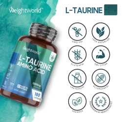 L-Taurin | 3 x 180 stk | Tilskud til muskler, restitution og prstation