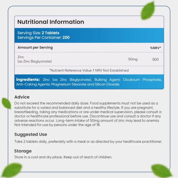 Zink tabletter | 400 stk | Immunforsvarets normale funktion