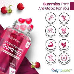 Ashwagandha Gummies | 600 mg | 120 vingummier med hindbrsmag