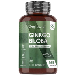 Ginkgo Biloba &amp; Ginseng | 365 tabletter | 6600 mg
