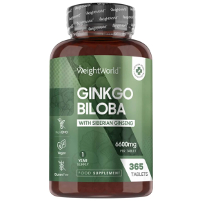 Ginkgo Biloba & Ginseng | 365 tabletter | 6600 mg