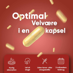 Glucosamin &amp; Chondroitin | 180 kapsler | Hyaluronsyre, C-vitamin og gurkemeje