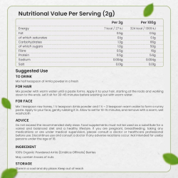 kologisk Amla Pulver | 3 x 200g | Superfood-pulver til hjerte &amp; immunforsvar