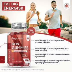 Jern + C-vitamin Gummies | 28 mg | 120 stk veganske vingummier