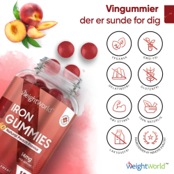 Jern + C-vitamin Gummies | 28 mg | 120 stk veganske vingummier