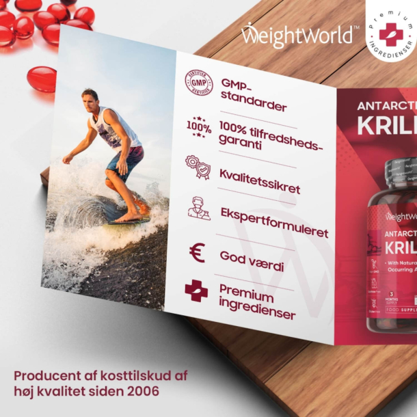Krill Olie | 180 stk softgels |  Omega-3 olie
