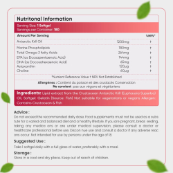 Krill Olie | 180 stk softgels |  Omega-3 olie