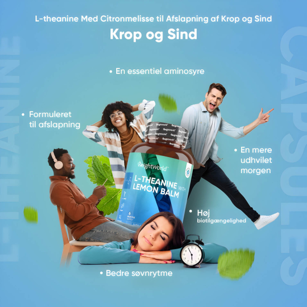 L-theanin &amp; Citronmelisse | Kosttilskud | 3 x 180 kapsler