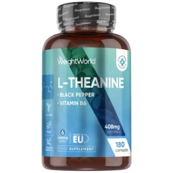 L-Theanine med B6-vitamin | Kosttilskud | 400 mg | 180 kapsler