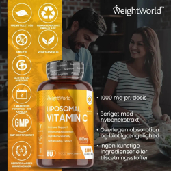 Liposomal C-vitamin | 180 kapsler | Immunsystemet &amp; energiniveauet