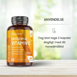 Liposomal C-vitamin | 180 kapsler | Immunsystemet &amp; energiniveauet