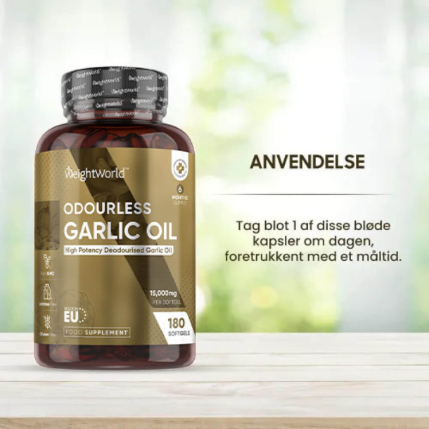 Hvidlgspiller | 180 stk | Til hjertesundhed og kolesterol