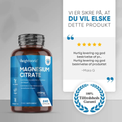 Magnesium Citrat | 3 x 240 stk veganske kapsler