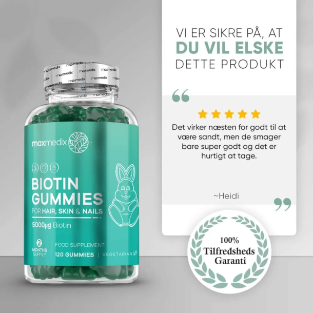 Biotin Gummies | 3 x 120 stk vegetariske vingummier