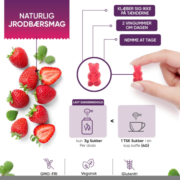 Multivitamin vingummi | 3 x 120 stk | Med 13 mineraler &amp; vitaminer