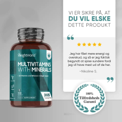 Multivitaminer &amp; Mineraler | 400 tabletter | Med 25 vitaminer &amp; mineraler