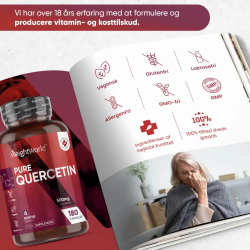 Quercetin | 180 kapsler | Naturlig antihistamin &amp; antiinflammatorisk