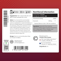 Quercetin | 180 kapsler | Naturlig antihistamin &amp; antiinflammatorisk