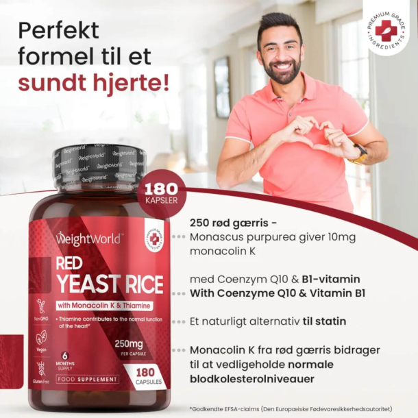 Rd Grris | 3 x 180 kapsler | Kosttilskud til kolesterol