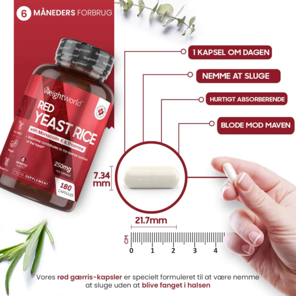 Rd Grris | 3 x 180 kapsler | Kosttilskud til kolesterol