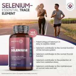 Selen | 365 Tabletter | Kosttilskud til Hr og Negle