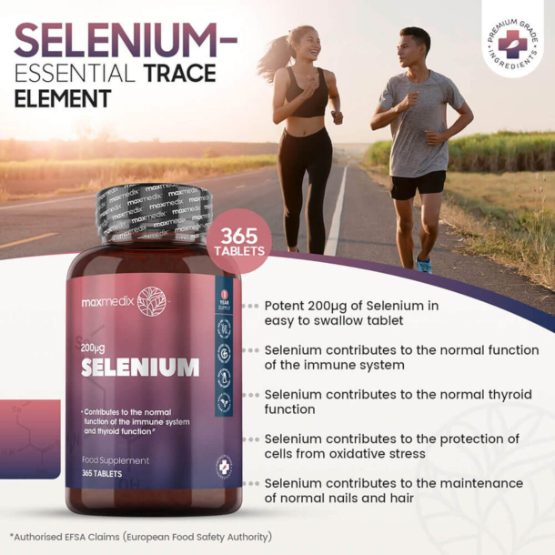 Selen | 365 Tabletter | Kosttilskud til Hr og Negle