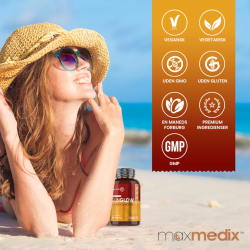 Sunglow Solbrun | 120 stk | Melanin tabletter med Betacaroten