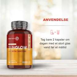 Sunglow Solbrun | 120 stk | Melanin tabletter med Betacaroten