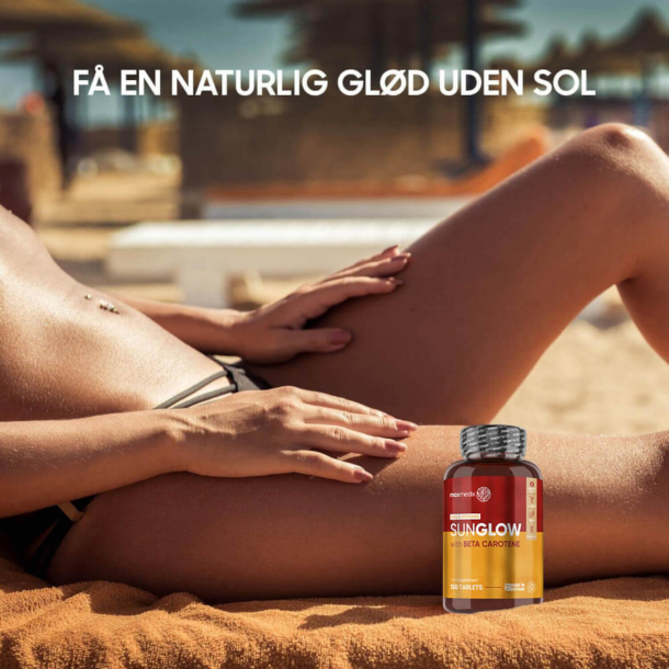 Sunglow Solbrun | 120 stk | Melanin tabletter med Betacaroten