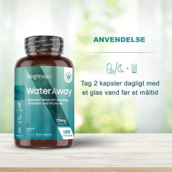Water Away | 180 kapsler | Naturligt vanddrivende kosttilskud