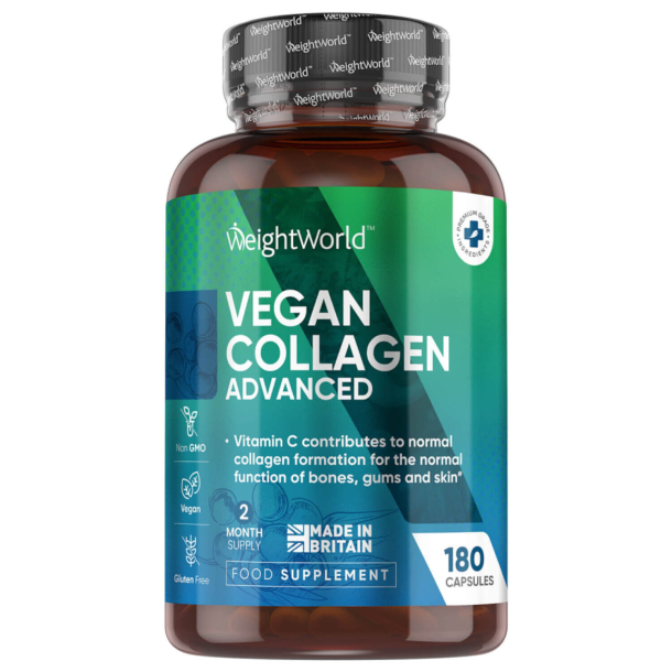 Vegansk Collagen | 180 Kapsler | Anti-aging-tilskud til knogler, led og hud