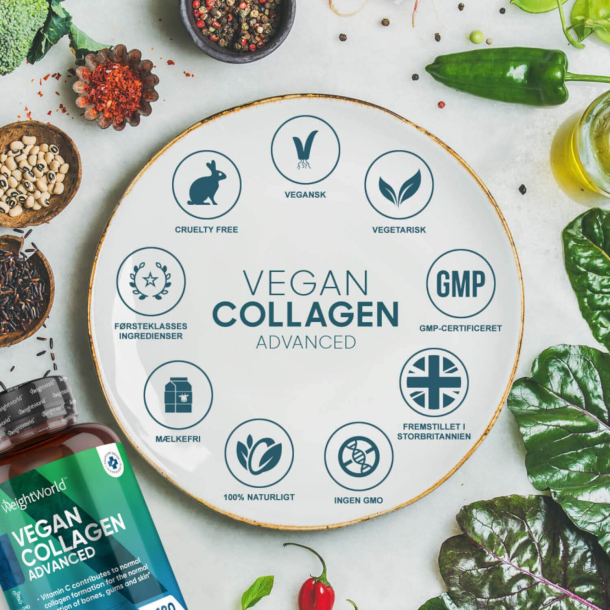 Vegansk Collagen | 3 x 180 Kollagen kapsler | Anti-aging