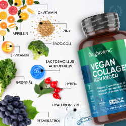 Vegansk Collagen | 3 x 180 Kollagen kapsler | Anti-aging