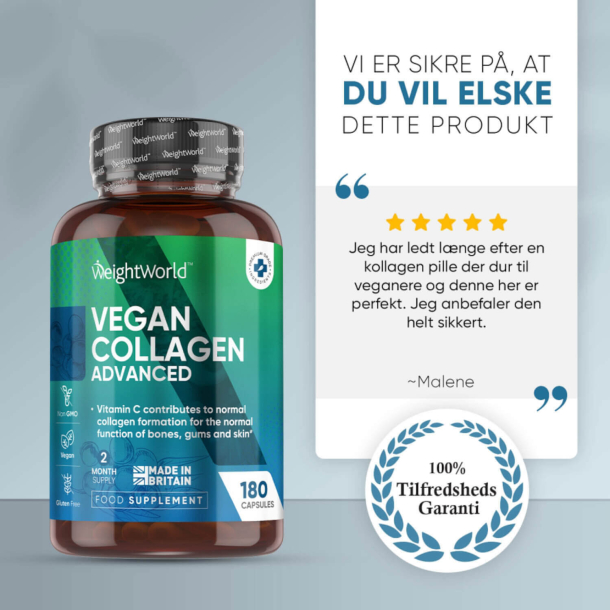 Vegansk Collagen | 3 x 180 Kollagen kapsler | Anti-aging