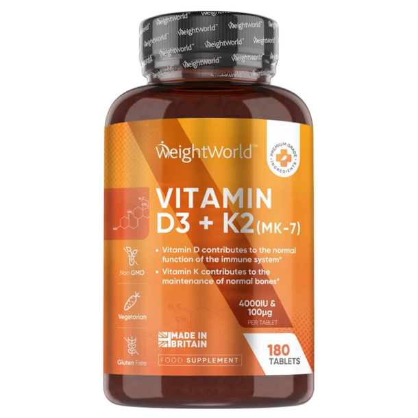 Vitamin D3 + K2 | 240 tabletter | Sttte til knogler &amp; immunsystemet