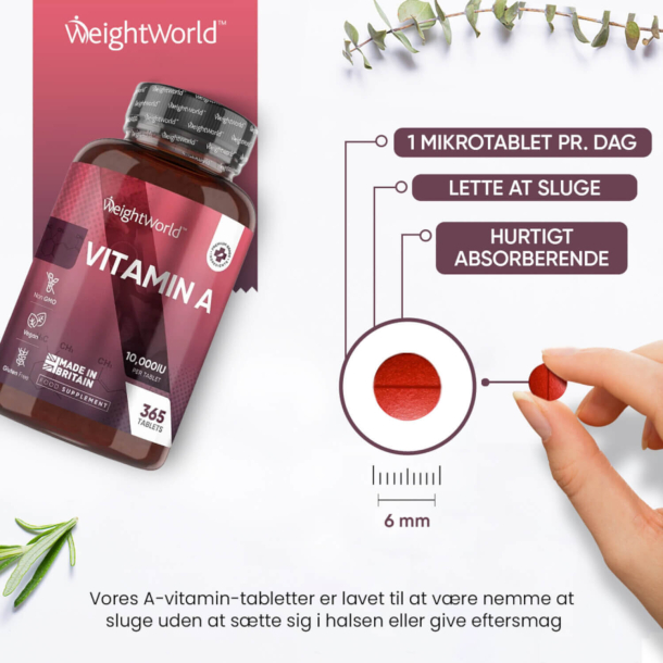 Witamina A | 365 sztuk | Dla normalnego widzenia i obrony immunologicznej