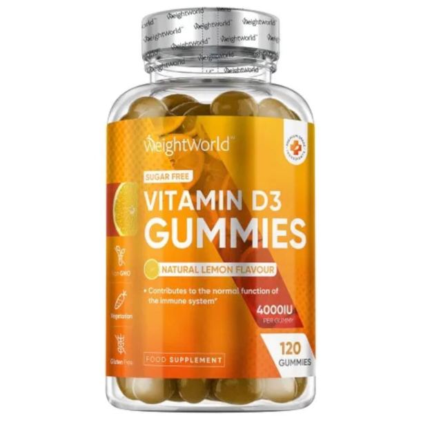 D3-vitamin Gummies | 120 stk | Til knogler, immunforsvar og muskler