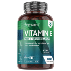 E-vitamin | 180 SoftGels | Hjstyrke tilskud