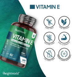E-vitamin | 180 SoftGels | Hjstyrke tilskud