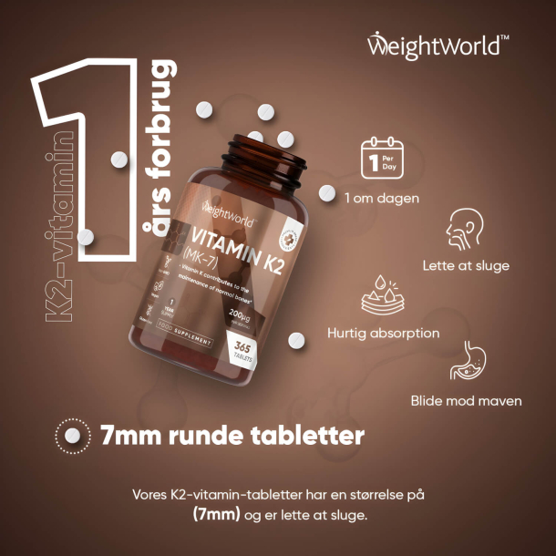 Tabletki z witamin&#261; K2 l 365 szt. l Suplementy witaminy K2 na ko&#347;ci