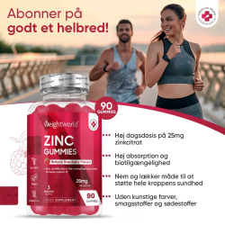 Zink Gummies | 90 stk | Sttte til stofskifte, inflammation &amp; appetit