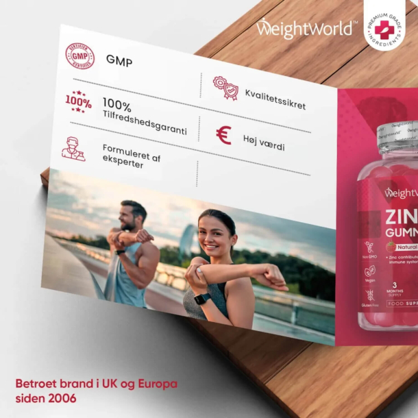 Zink Gummies | 90 stk | Sttte til stofskifte, inflammation &amp; appetit
